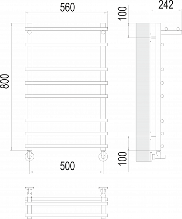 Ватра с/п П8 500х800 Полотенцесушитель  TERMINUS Миасс - фото 3