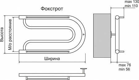 Фокстрот AISI 32х2 320х500 Полотенцесушитель  TERMINUS Миасс - фото 3