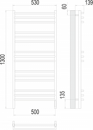 Соренто П15 500х1300 электро (sensor quick touch) Полотенцесушитель  TERMINUS Миасс - фото 3