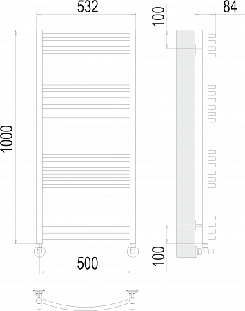 Классик П20 500х1000 Полотенцесушитель  TERMINUS Миасс - фото 3