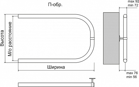П-обр БШ 320х600 Полотенцесушитель  TERMINUS Миасс - фото 3