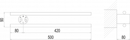 Полка Электро П2 КРУГ 500х90 NEW Миасс - фото 3