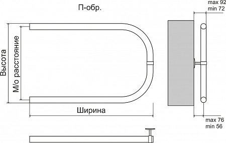 П-обр БШ 500х600 Полотенцесушитель  TERMINUS Миасс - фото 3
