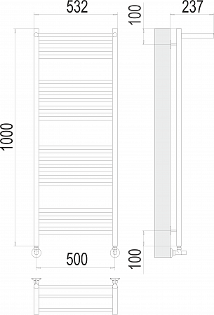 Аврора с/п П20 500х1000 Полотенцесушитель  TERMINUS Миасс - фото 3