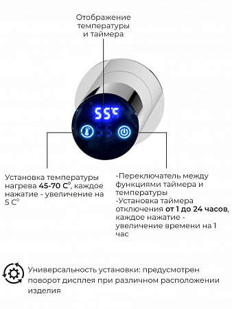 Рондо П2 350х760 электро Полотенцесушитель TERMINUS Нержавеющая сталь Миасс - фото 5