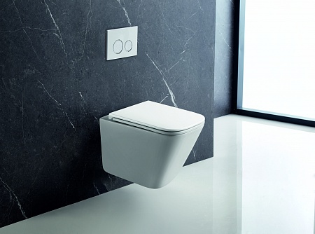 Подвесной унитаз безободковый Terminus Ватикан Monolit 490х340 белый Миасс - фото 1